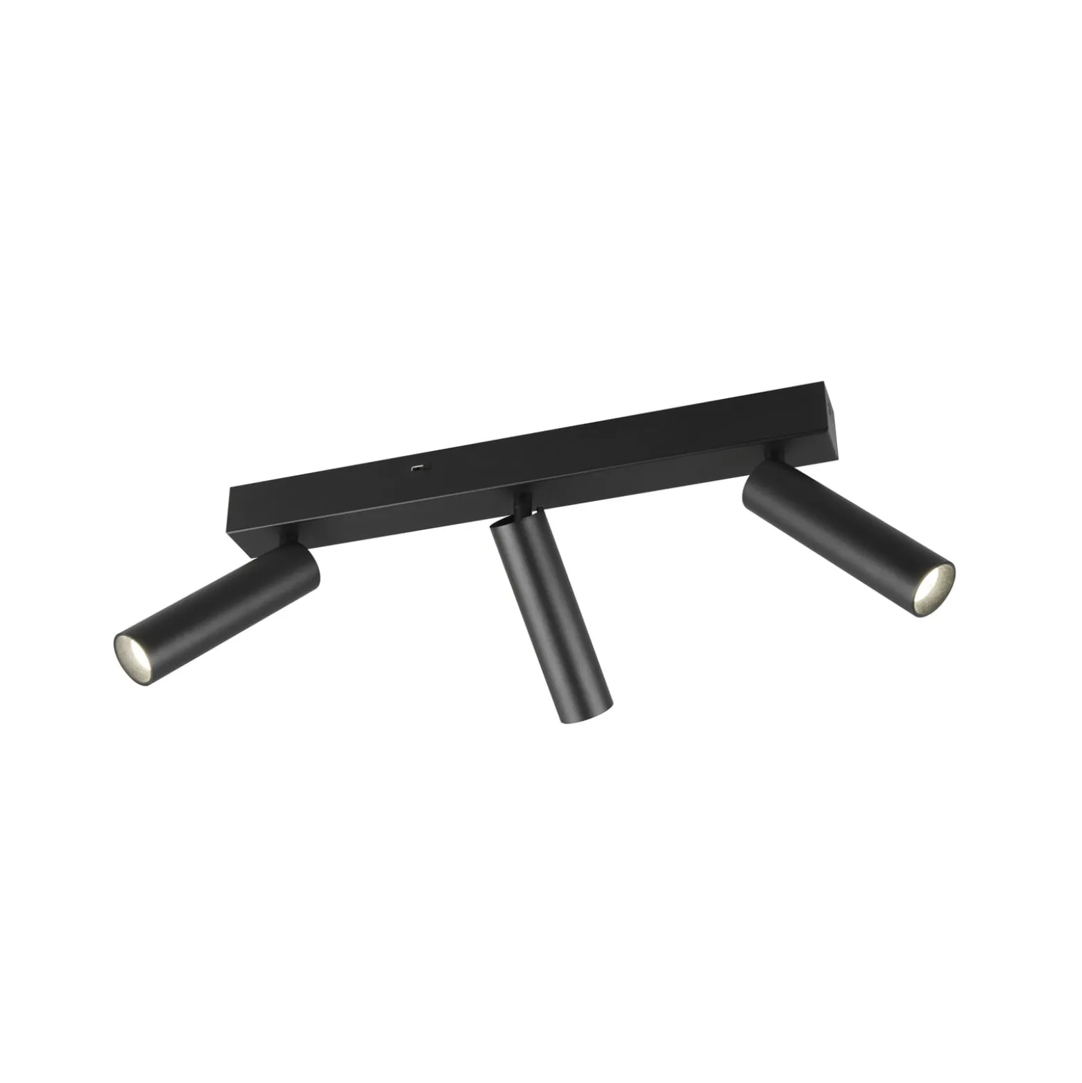 LED-Deckenspot Ambala, 3-fl., schwarz, Metall, CCT, dimmbar