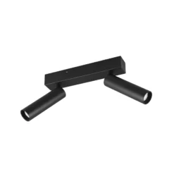 LED-Deckenspot Ambala, 2-fl., schwarz, Metall, CCT, dimmbar