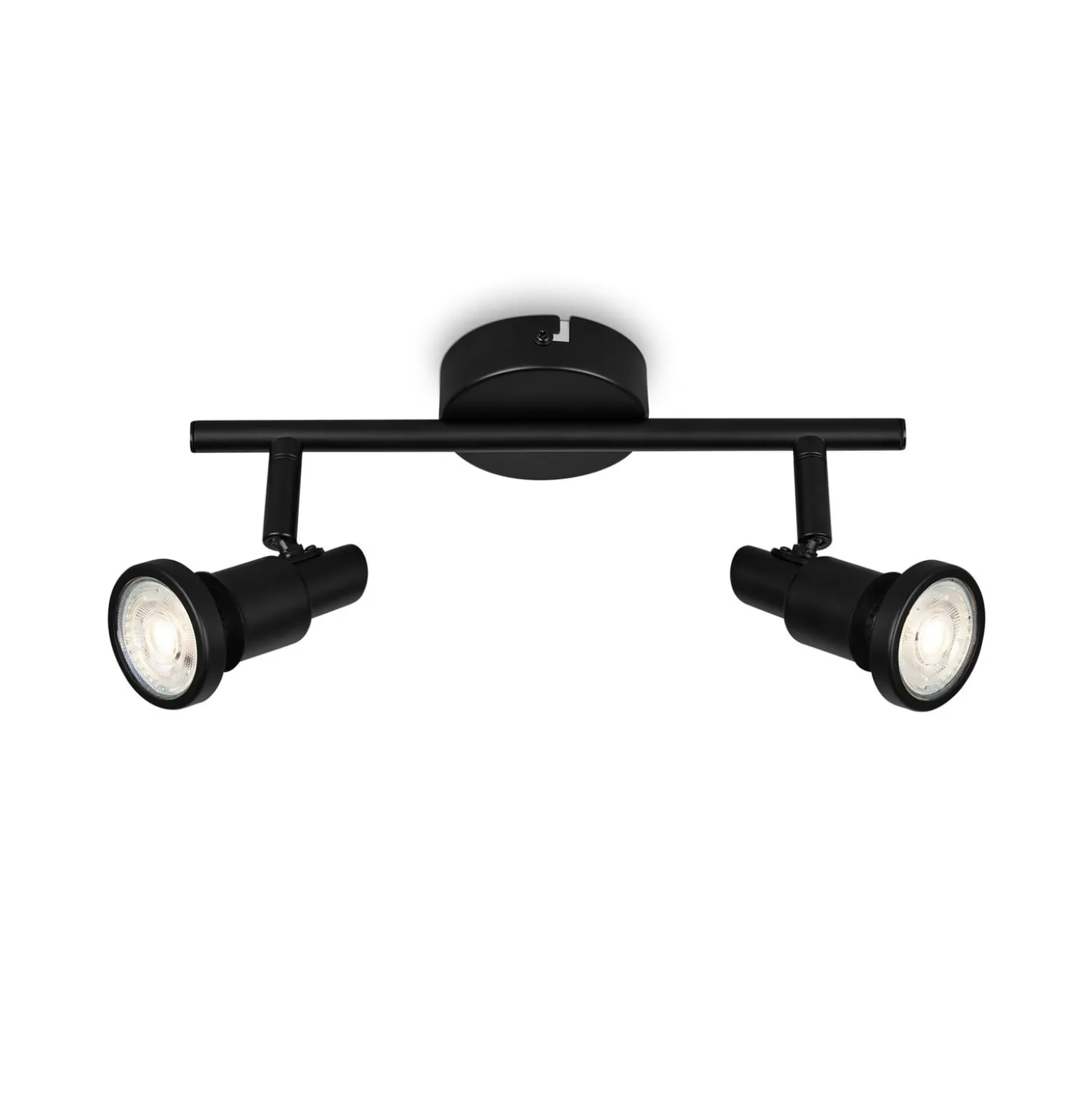 LED-Deckenspot Flamo IP44 2-flg justierbar schwarz