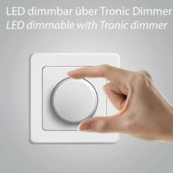 LED-Deckenspot PURE Move, Ø 12 cm, bronzefarben, Metall/Glas