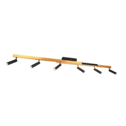 LED-Deckenspot Zeno, 6 Spots, schwarz/gold, Metall