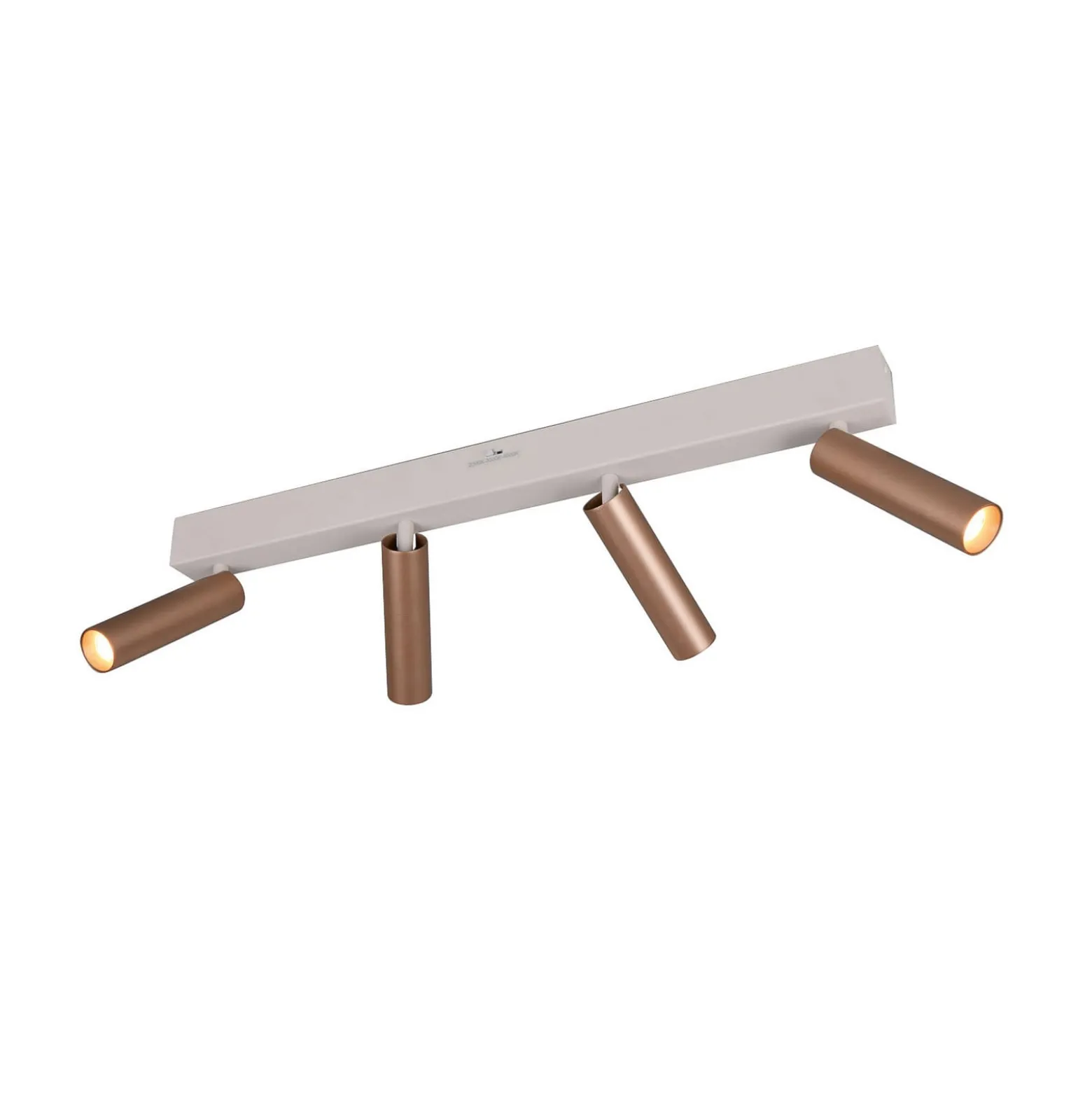 LED-Deckenstrahler Ambala, Länge 65 cm, grau/braun, 4-flg.