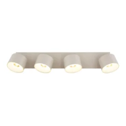 LED-Deckenstrahler Rae, sandfarben, Metall, 4-flammig, 46 cm
