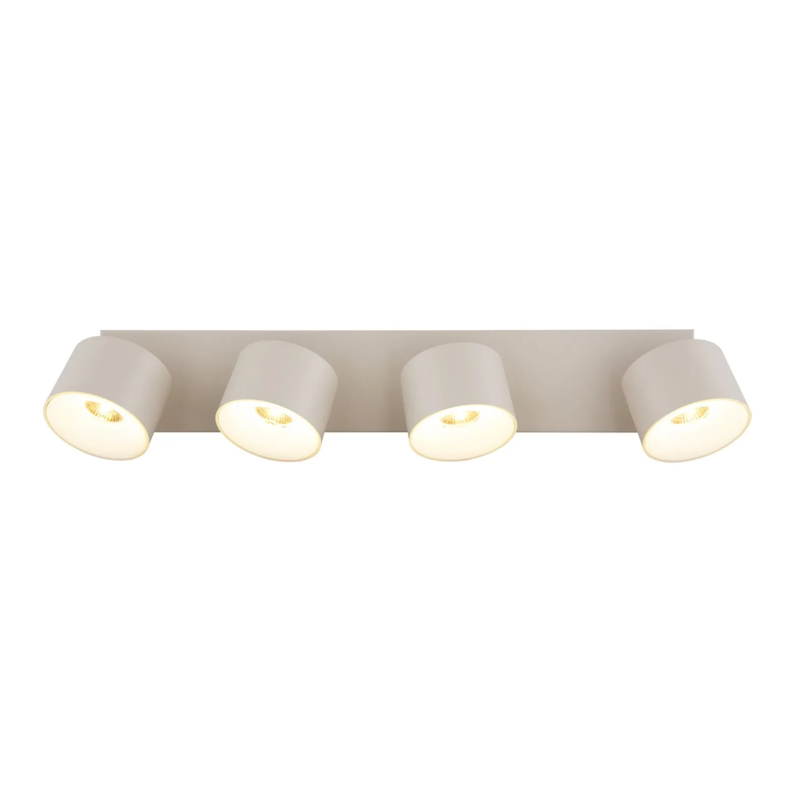 LED-Deckenstrahler Rae, sandfarben, Metall, 4-flammig, 46 cm