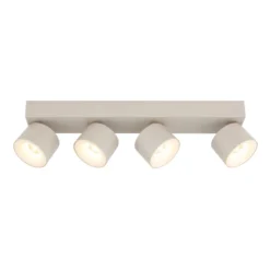 LED-Deckenstrahler Rae, sandfarben, Metall, 4-flammig, 46 cm