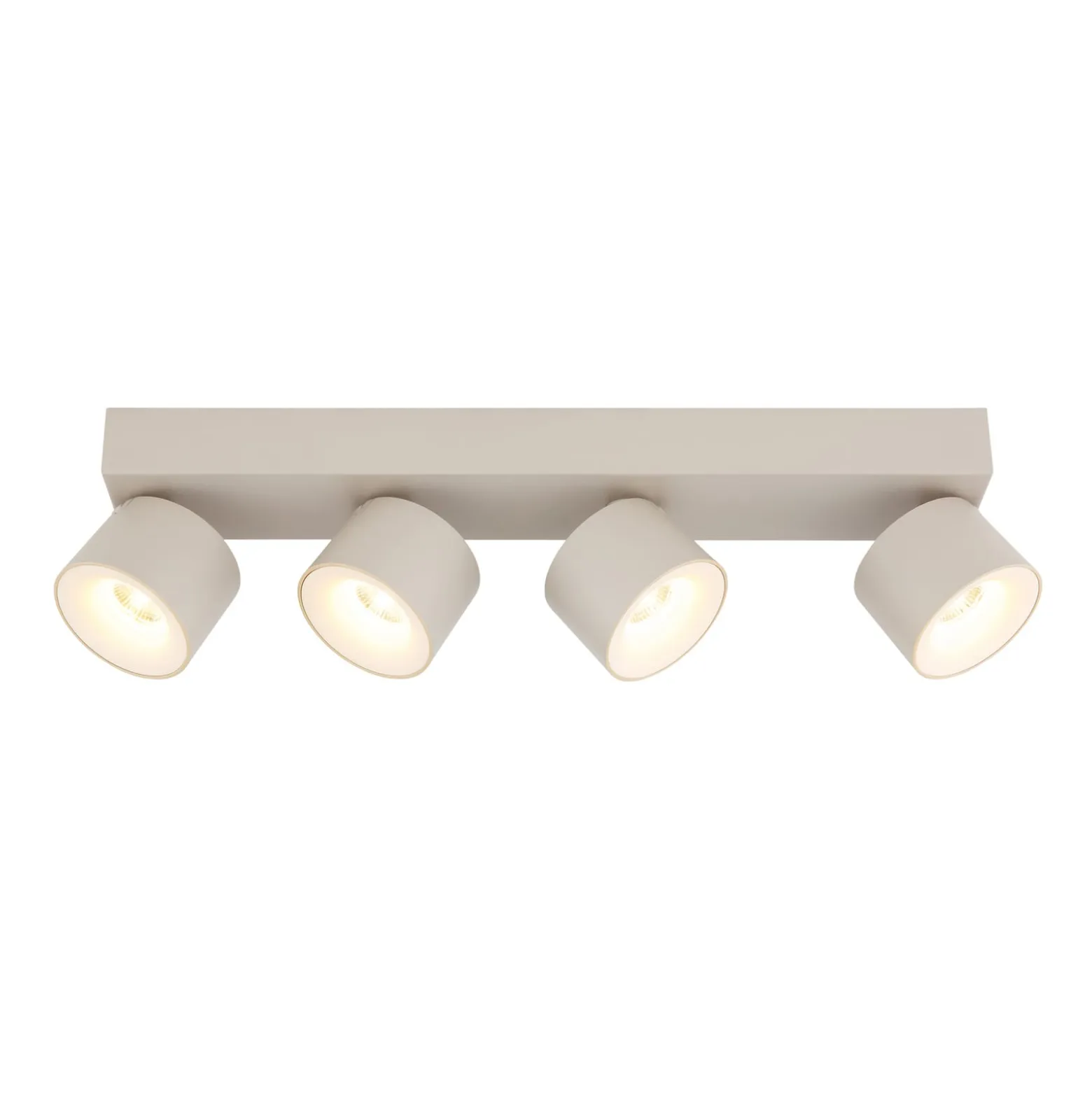 LED-Deckenstrahler Rae, sandfarben, Metall, 4-flammig, 46 cm