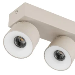 LED-Deckenstrahler Rae, sandfarben, Metall, 4-flammig, 46 cm