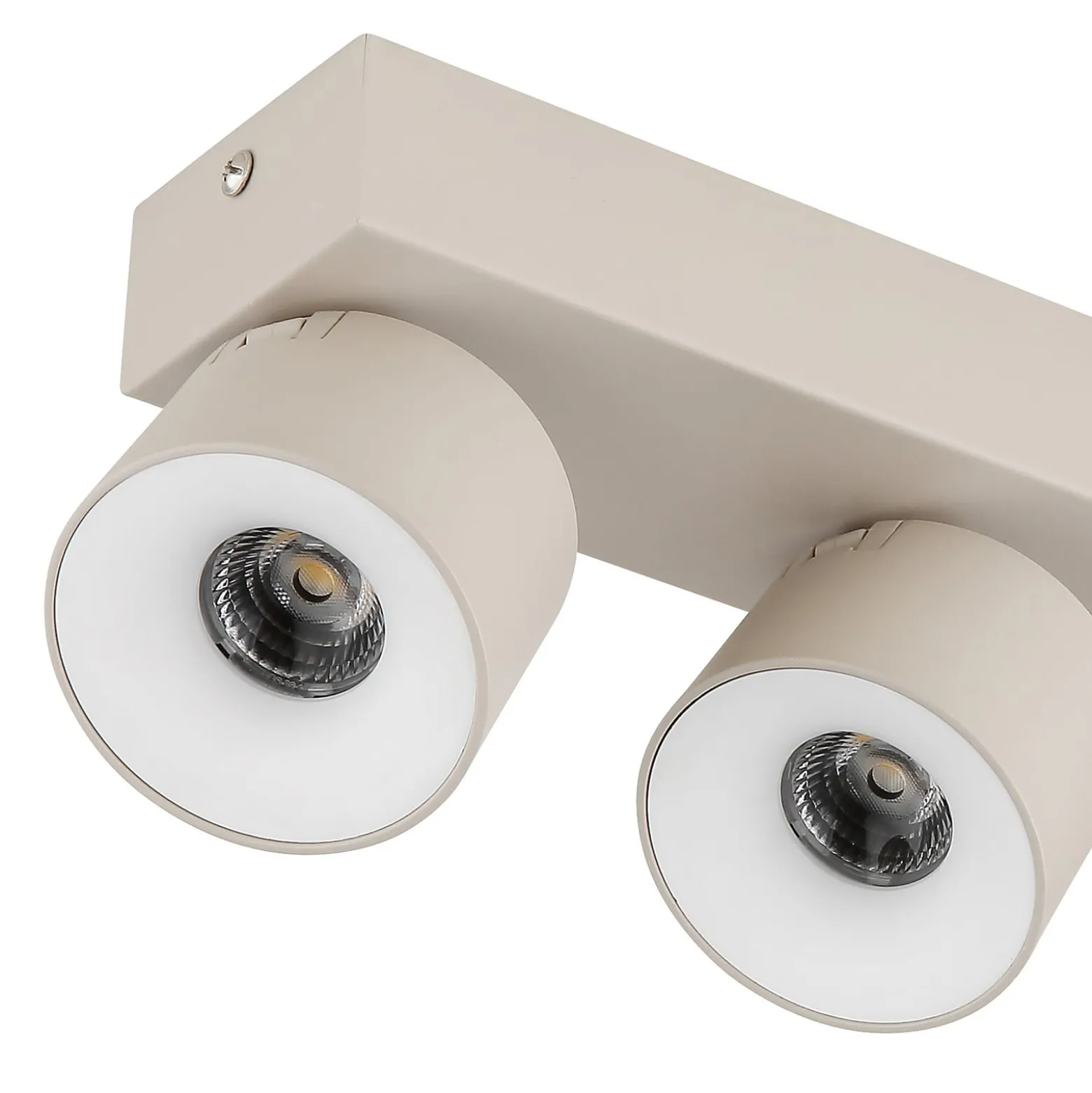 LED-Deckenstrahler Rae, sandfarben, Metall, 4-flammig, 46 cm