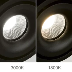 LED-Deckenstrahler Specter, schwarz, Ø 8,4 cm, Aluminium
