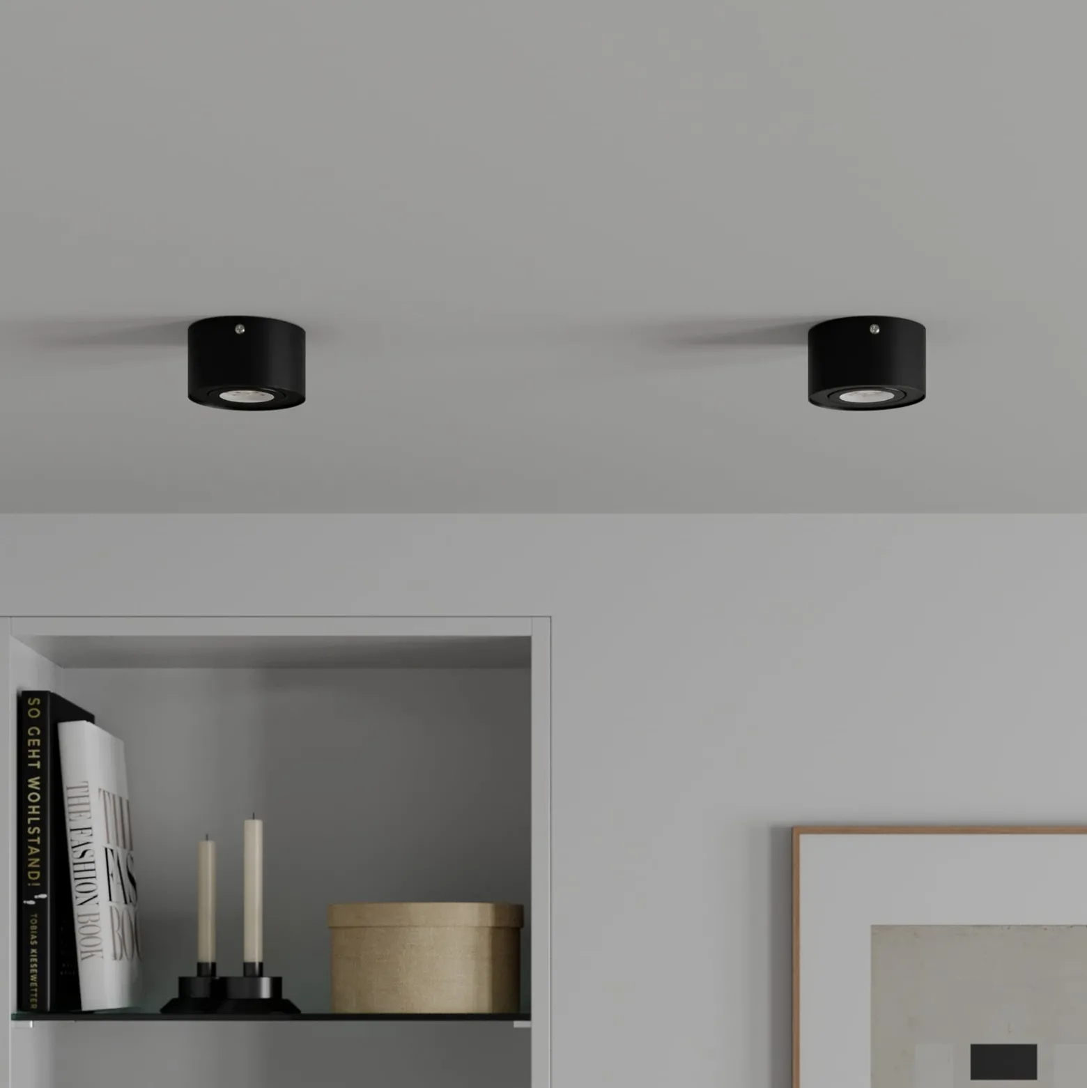 LED-Deckenstrahler Tube, schwarz