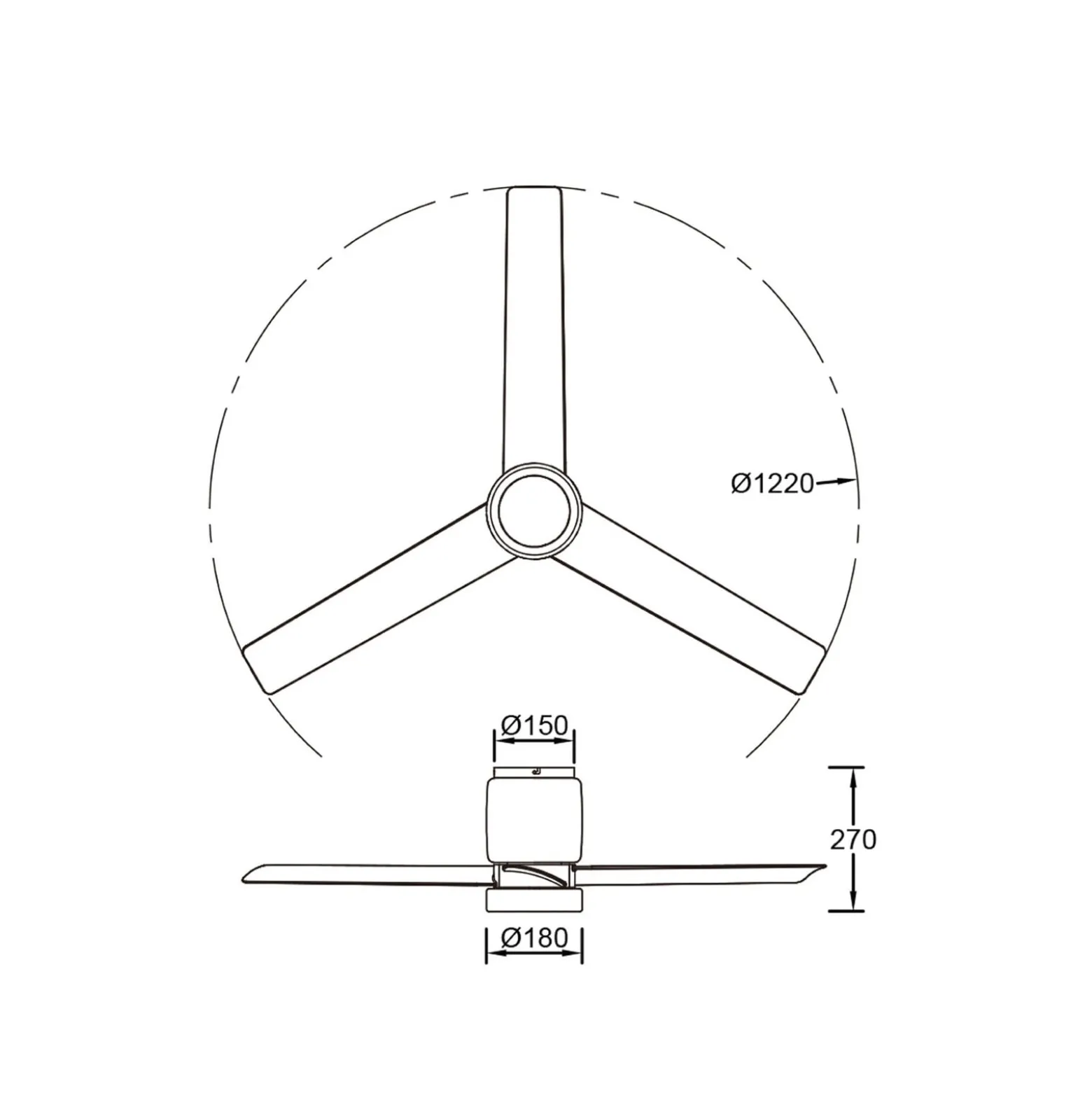 LED-Deckenventilator Ceramica M, weiß, DC, leise, CCT