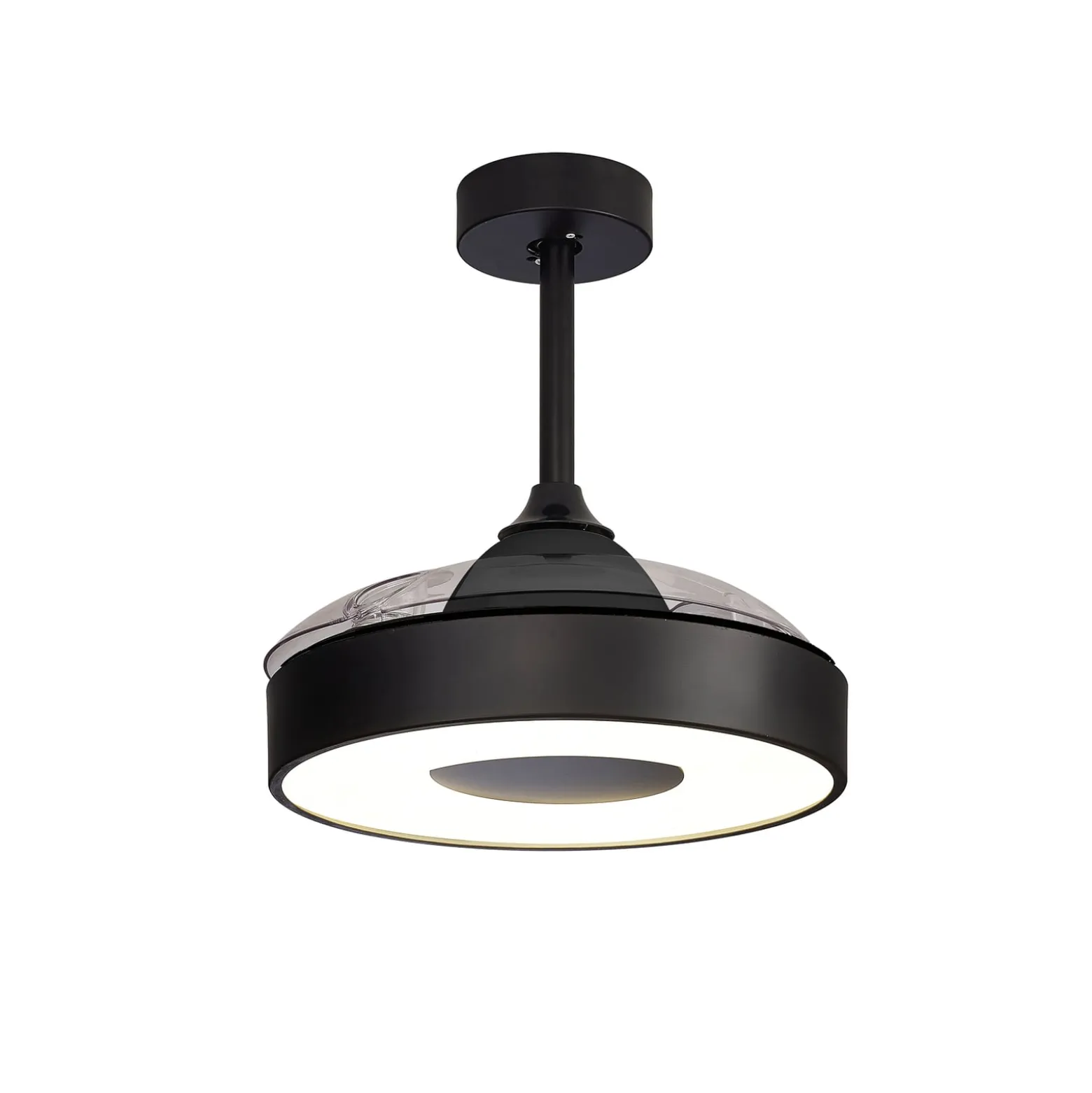 LED-Deckenventilator Coin Mini schwarz DC leise Ø 91 cm CCT