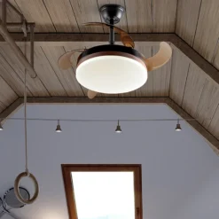 LED-Deckenventilator Vento schwarz/bronze/rauch Ø 90cm leise