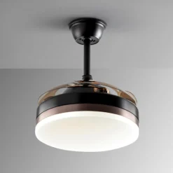 LED-Deckenventilator Vento schwarz/bronze/rauch Ø 90cm leise