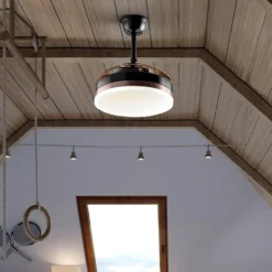 LED-Deckenventilator Vento schwarz/bronze/rauch Ø 90cm leise
