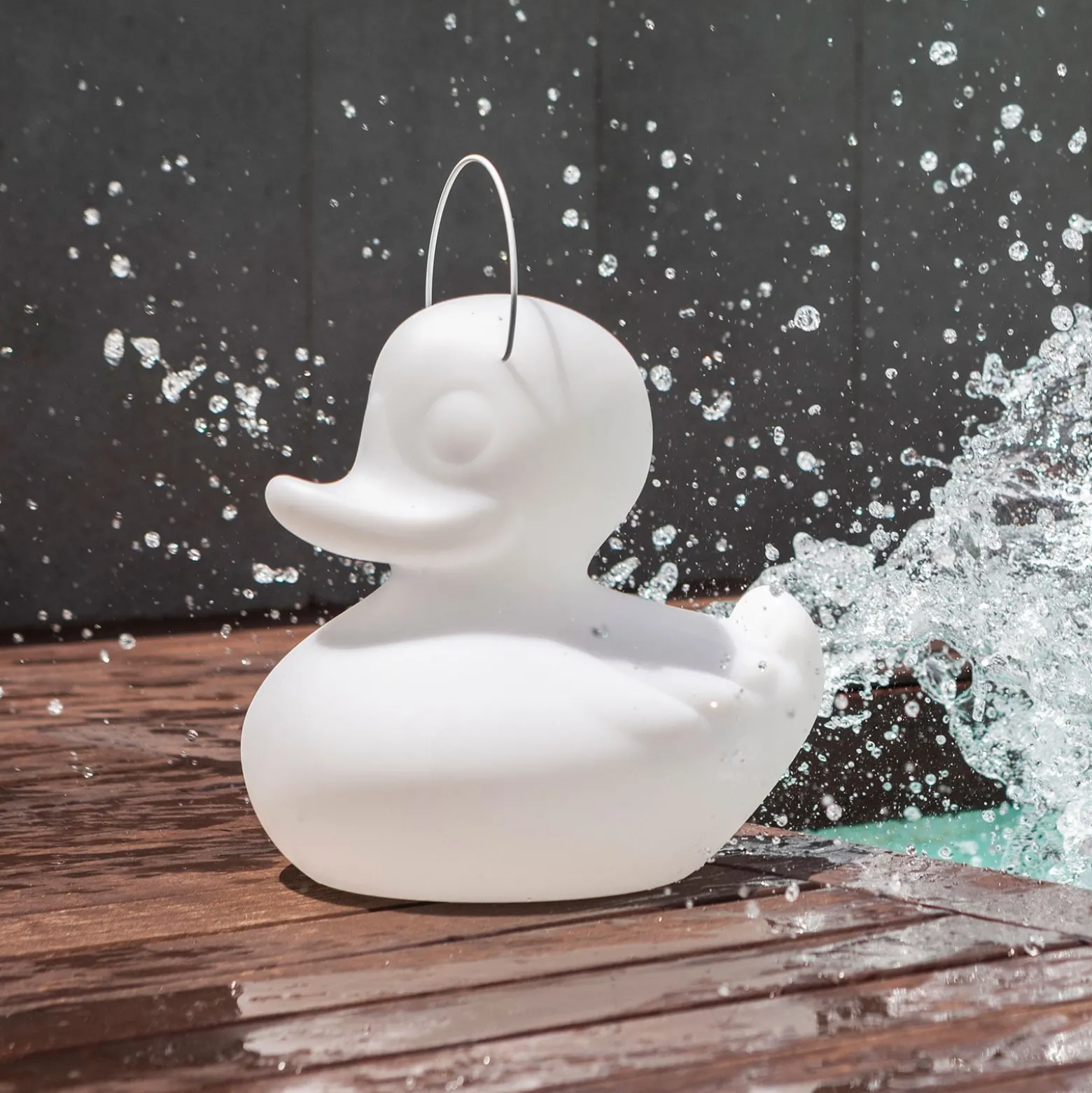 LED-Designleuchte DUCK-DUCK S für außen in Weiß