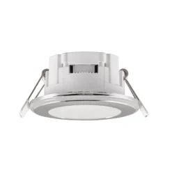 LED-Einbaudownlight Argus RGBW Remote Ø8cm chrom