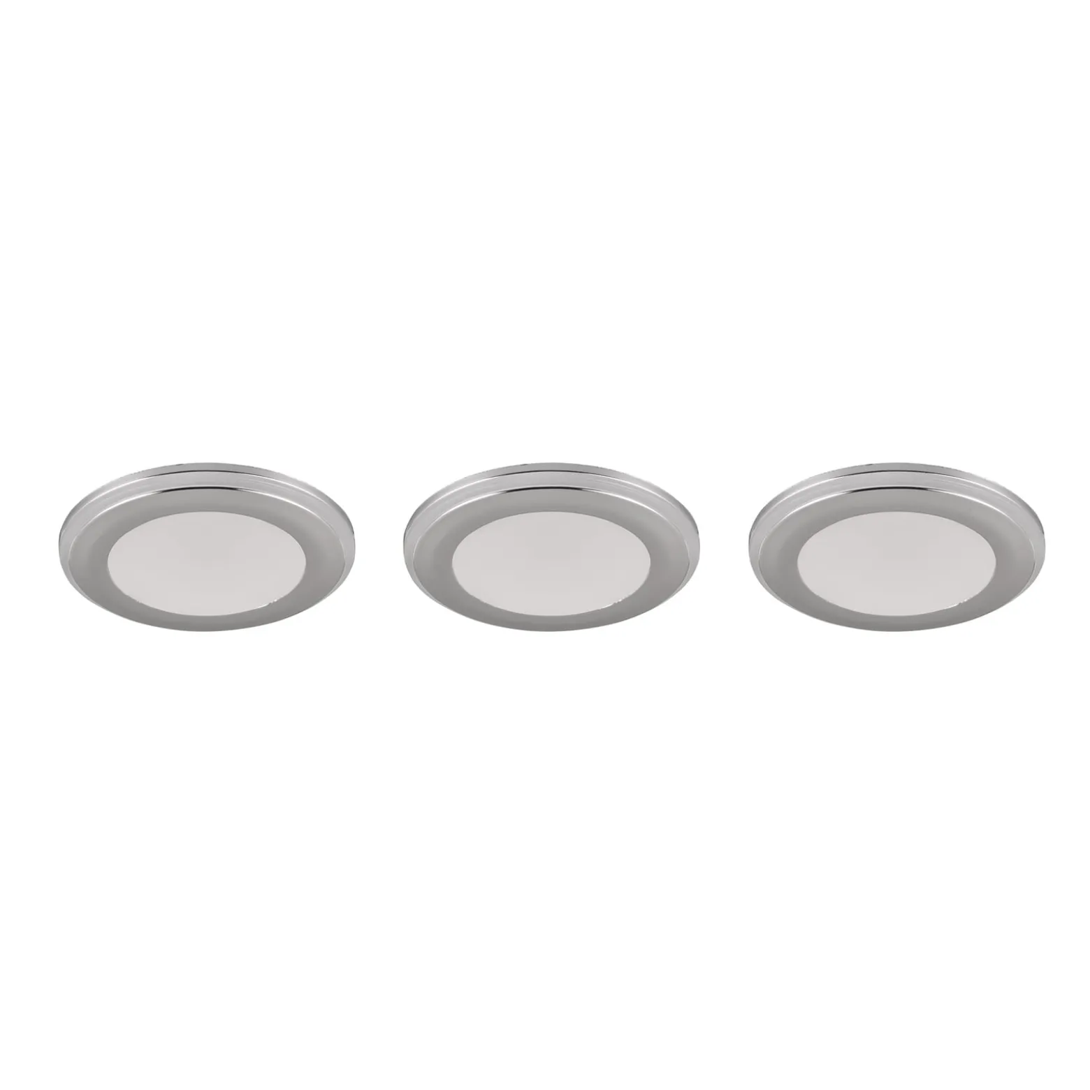 LED-Einbaudownlight Argus RGBW Remote 3er chrom