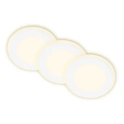 LED-Einbauleuchte Gima, weiß, 3.000 K, 3er-Set