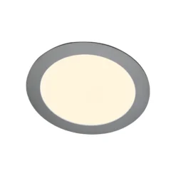 LED-Einbaupanel Justus, Ø 14,5 cm, silber, IP44