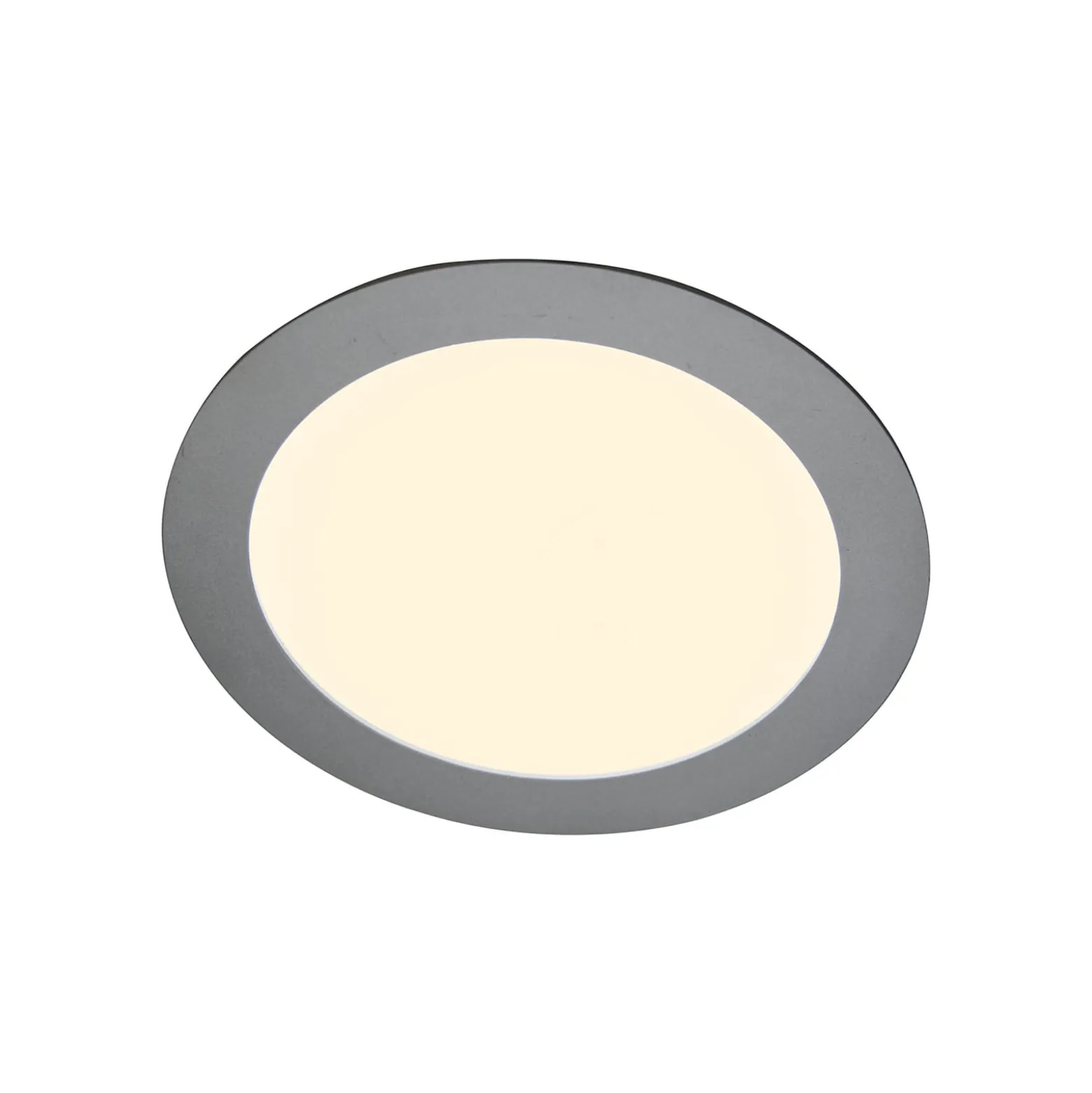 LED-Einbaupanel Justus, Ø 14,5 cm, silber, IP44