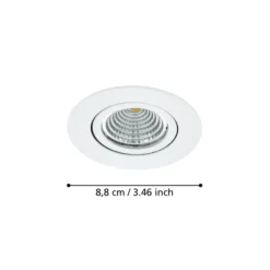 LED-Einbauspot Saliceto rund drehbar 4.000K weiß