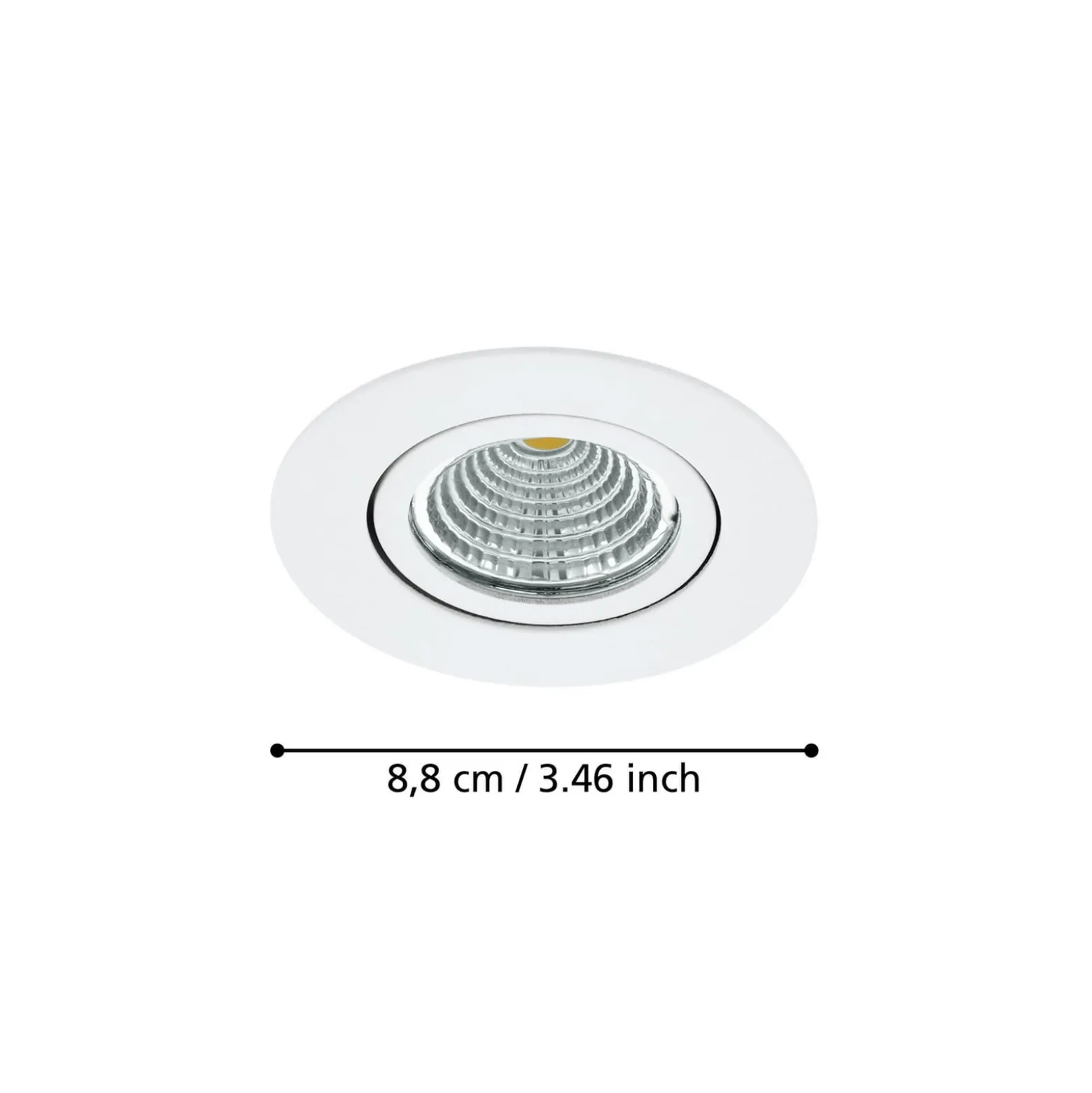 LED-Einbauspot Saliceto rund drehbar 4.000K weiß