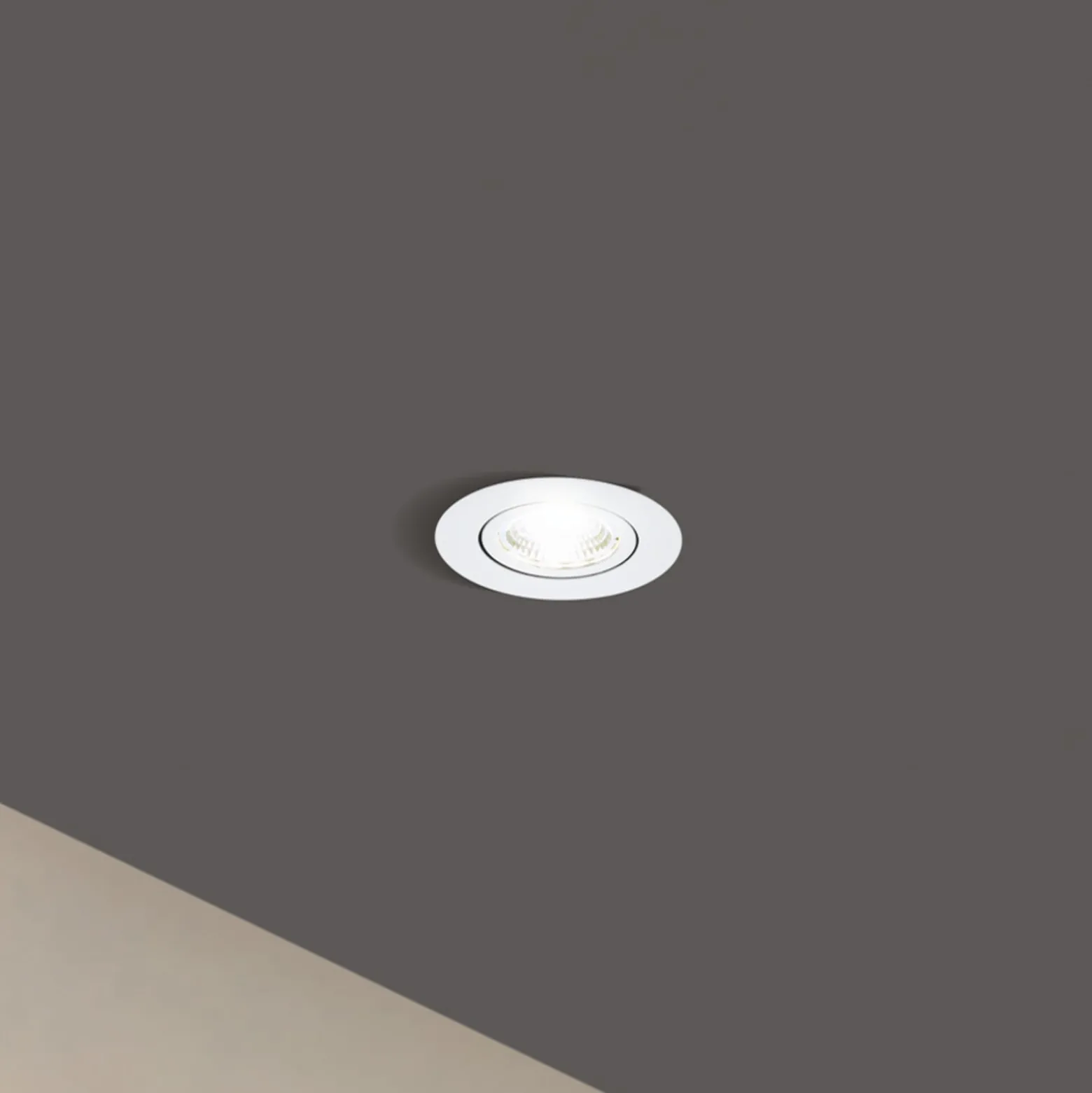 LED-Einbauspot Saliceto rund drehbar 4.000K weiß