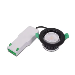 LED-Einbaustrahler Eco R 68, schwarz, Ø 9 cm Metall IP65 CCT