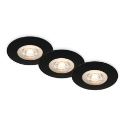 LED-Einbaustrahler Kulana schwarz 3er-Set IP65