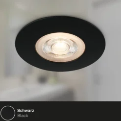LED-Einbaustrahler Kulana schwarz 3er-Set IP65