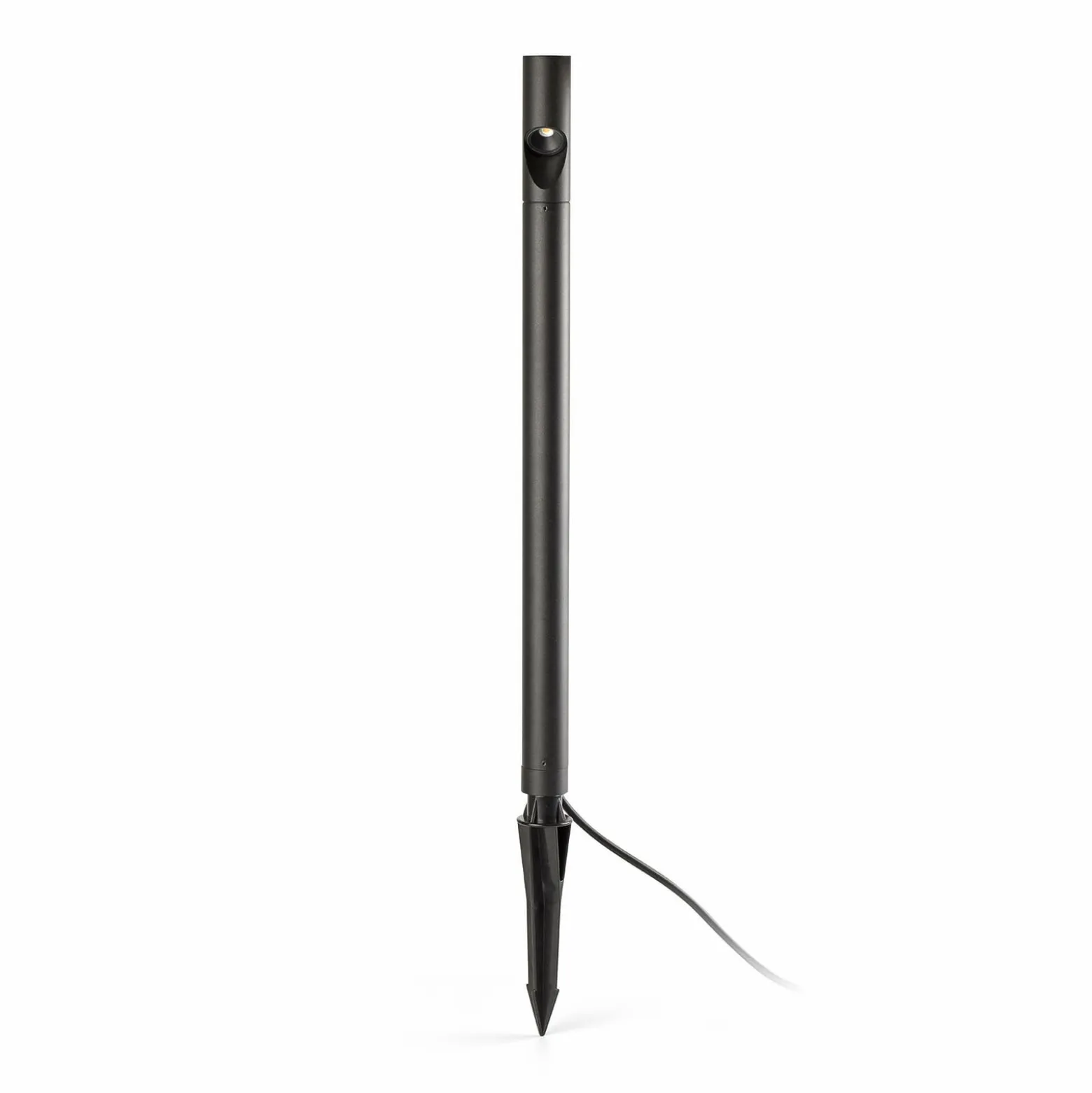 LED-Erdspießlampe Bezel, schwarz, Aluminium, Höhe 60 cm