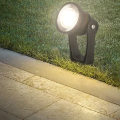 LED-Erdspießspot 3919035 12V 3er-Erweiterung, schwarz Ø 5 cm