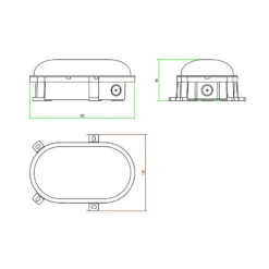 LED-Feuchtraumleuchte Sotano, weiß, DIP-Schalter
