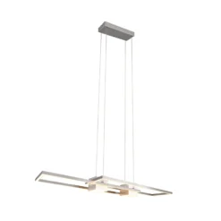 LED-Hängelampe Albany, nickel, 100 x 28 cm, Alu, CCT dimmbar