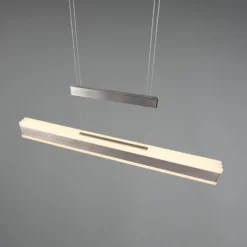LED-Hängelampe Arcola, nickelfarben, 152 cm, CCT Touchdimmer