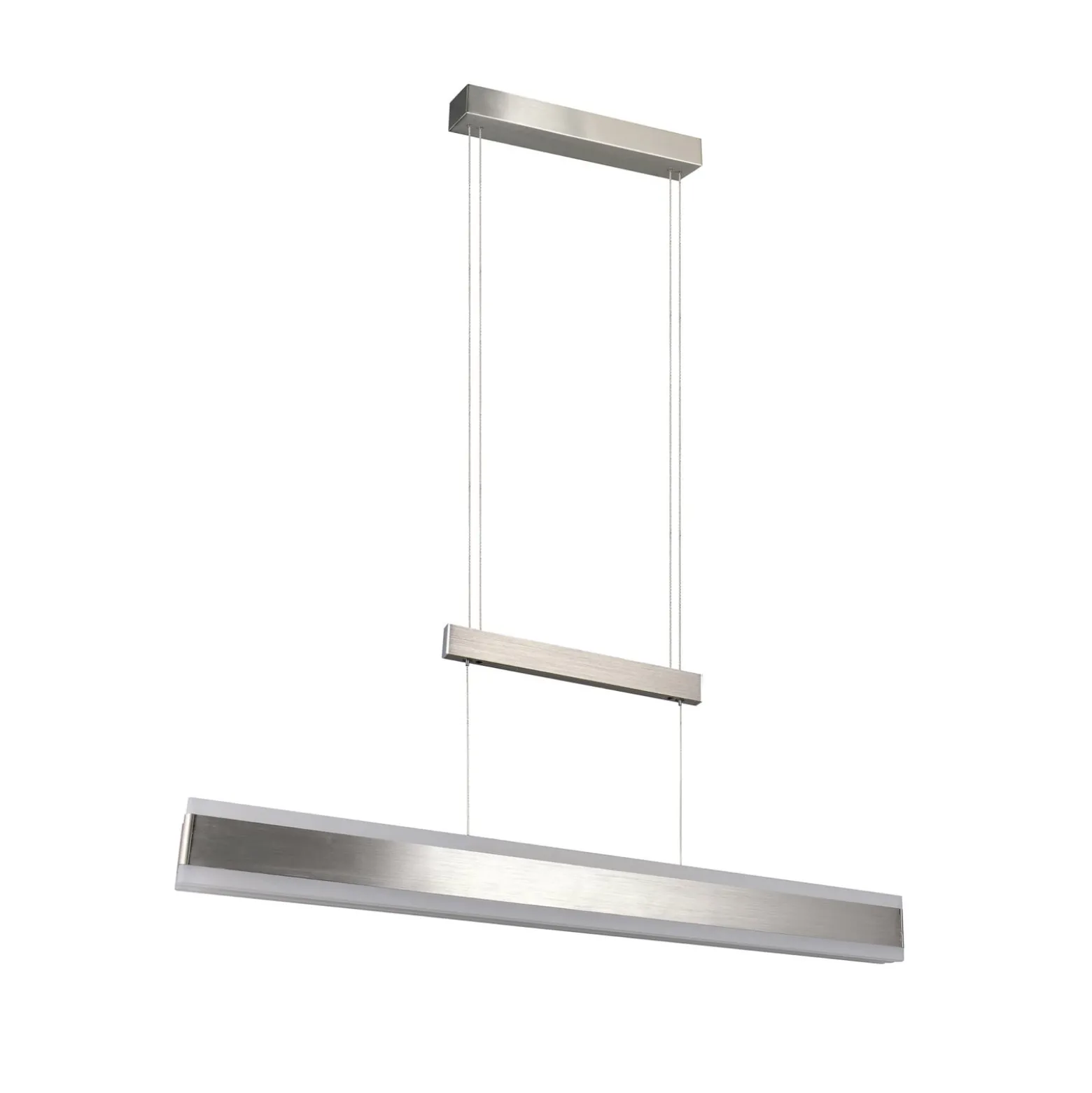 LED-Hängelampe Arcola, nickelfarben, 152 cm, CCT Touchdimmer