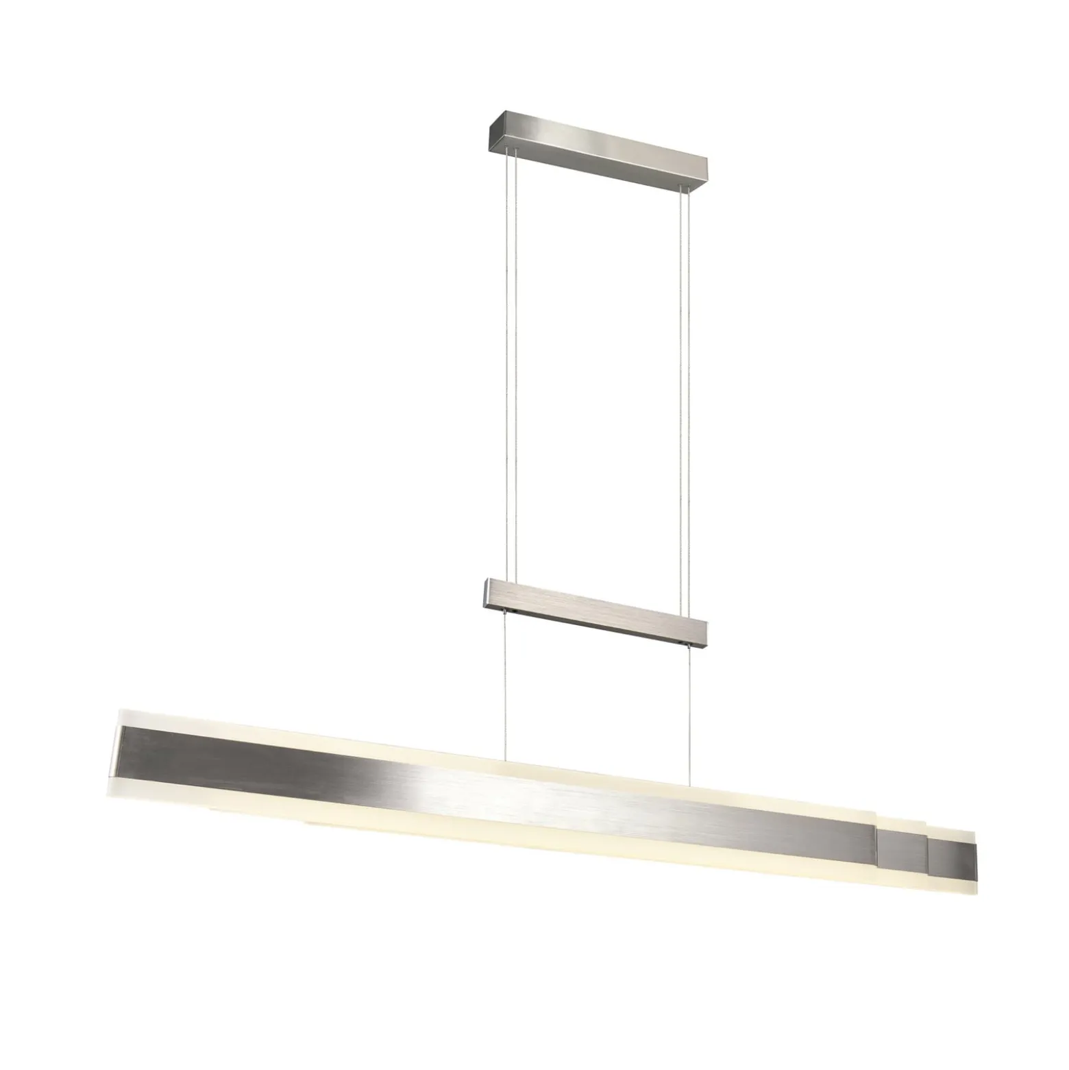 LED-Hängelampe Arcola, nickelfarben, 152 cm, CCT Touchdimmer