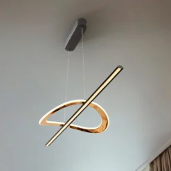 LED-Hängelampe Enora, schwarz/goldfarben, Länge 120 cm, CCT