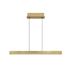 LED-Hängelampe Ethan, messingfarben, 150 cm, ausziehbar