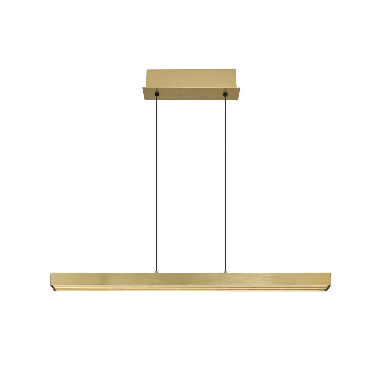 LED-Hängelampe Ethan, messingfarben, 150 cm, ausziehbar