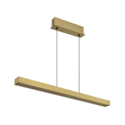 LED-Hängelampe Ethan, messingfarben, 150 cm, ausziehbar