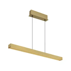 LED-Hängelampe Ethan, messingfarben, 150 cm, ausziehbar