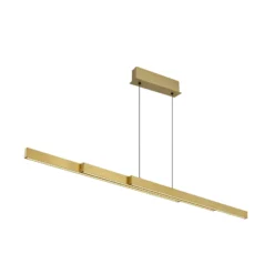 LED-Hängelampe Ethan, messingfarben, 150 cm, ausziehbar