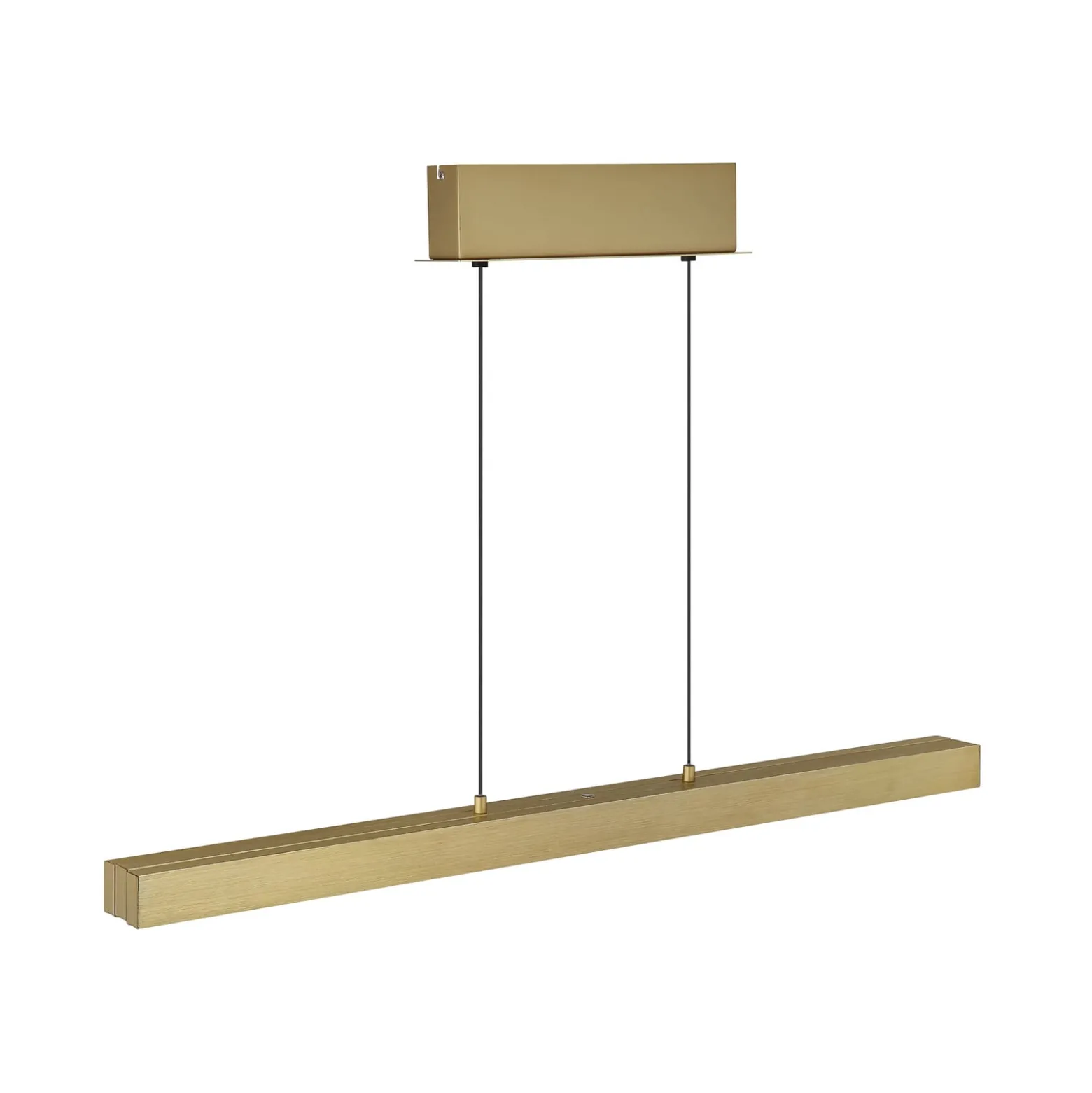 LED-Hängelampe Ethan, messingfarben, 150 cm, ausziehbar