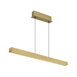 LED-Hängelampe Ethan, messingfarben, 150 cm, ausziehbar