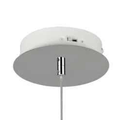 LED-Hängelampe Flynt, Ø 20 cm, chromfarben, Metall/Glas, CCT