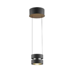 LED-Hängelampe Glow-Sphere, Ø 18 cm, schwarz, Metall