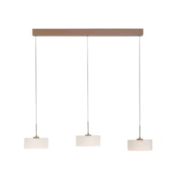 LED-Hängelampe MARIKA, beige/weiß, 105 cm, 3-flg., Glas, dim