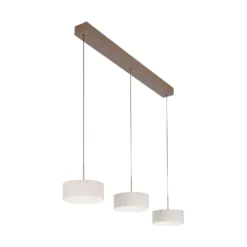 LED-Hängelampe MARIKA, beige/weiß, 105 cm, 3-flg., Glas, dim